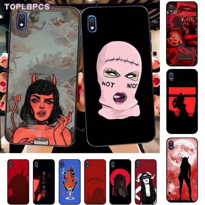 Чехол для телефона TOPLBPCS Sexy Devil Woman мягкий резиновый Samsung A10 20s 71 51 10 s 20 30 40 50 70 80 91 A30s 11