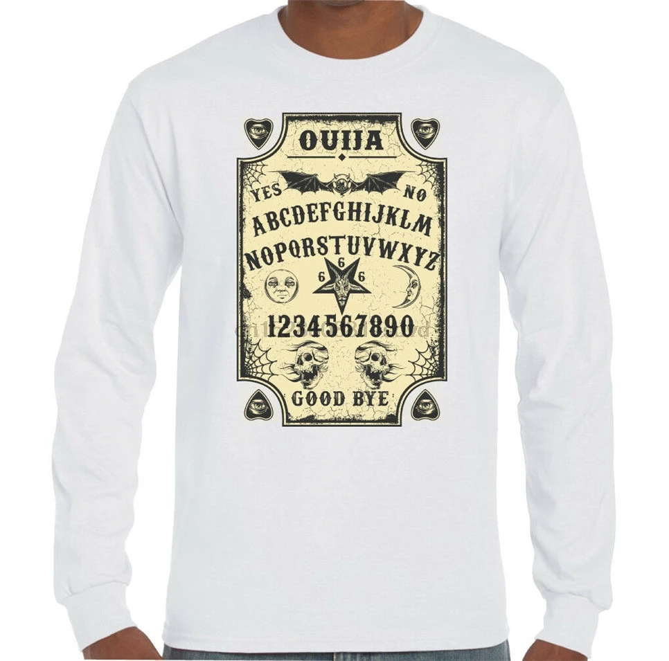 Ouija Board Mens Halloween T-Shirt Witchcraft Spirit Ghosts Paranormal Spooky For Youth Middle-Age The Elder Tee Shirt |