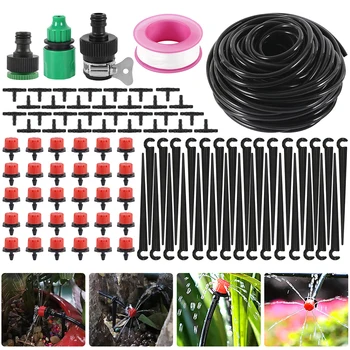 

25M DIY Drip Irrigation System Automatic Watering Garden Hose Micro Drip Watering Kits with Adjustable Drippers