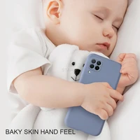 Nowy aparat Protector płynny silikonowy futerał na telefon do Samsung Galaxy A12 A42 A22 4G 5G oryginalny miękki tylna pokrywa A 12 42 2021 2020 5