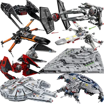 

New Star Tie Fighter MicroFighters Wars The Rise of Skywalker With Building Blocks Lepining StarWars 75257 Toys For Children