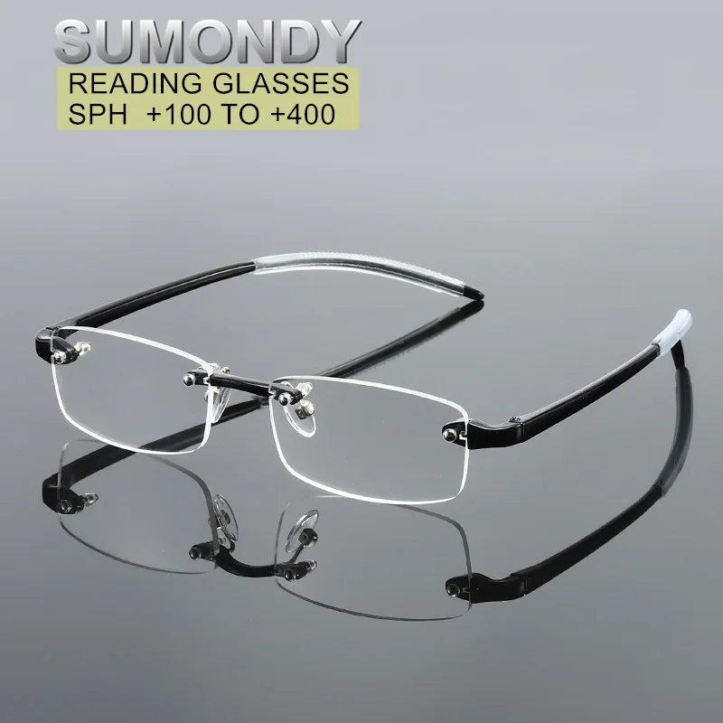 Очки для чтения без оправы SUMONDY ультралегкие пресбиопические очки с диоптриями +