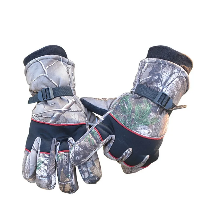 Outdoor Shooting Training Camo Warm Tactical Gloves Winter Thick Thermal Hunting Fishing Riding Climbing Full Finger