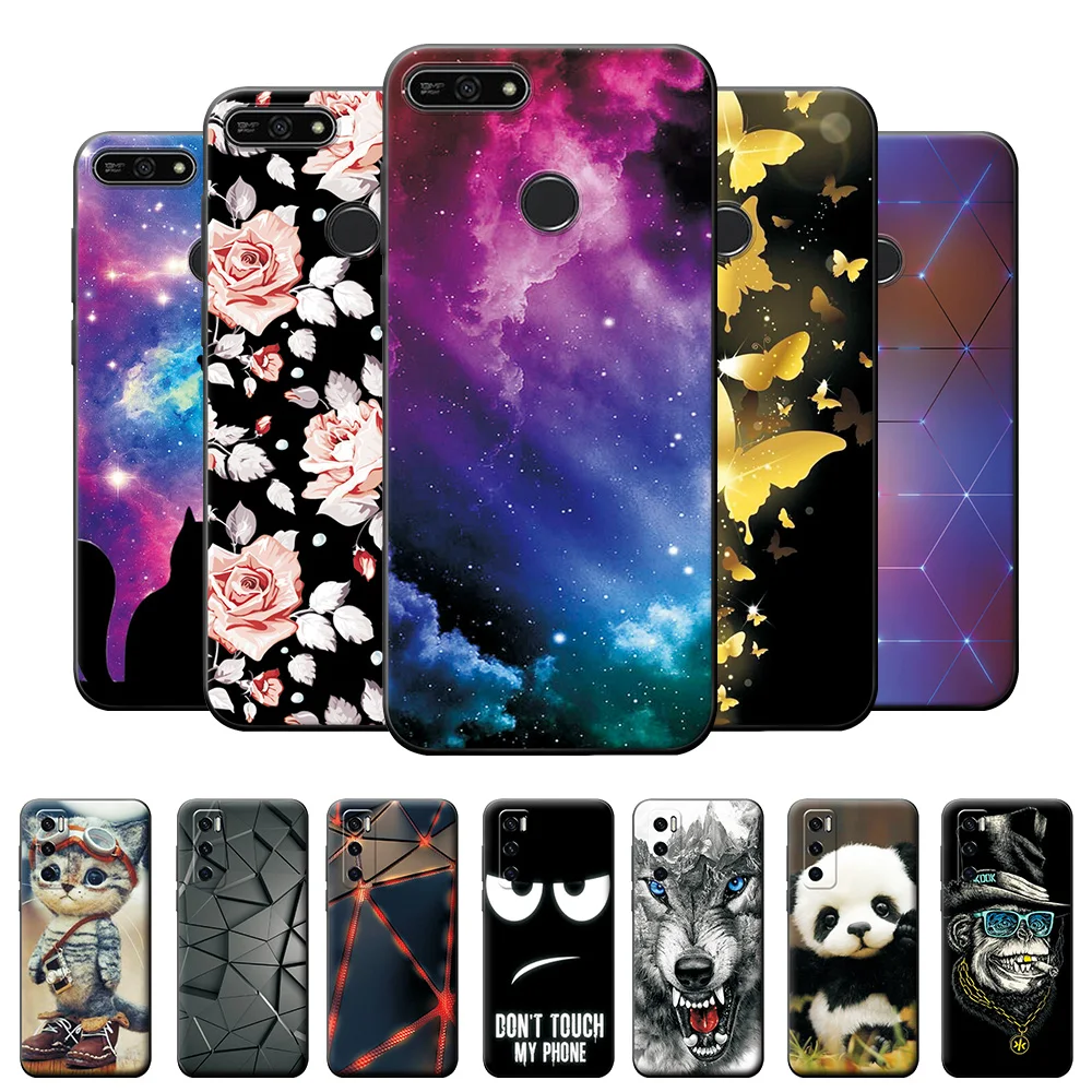 Funda protectora Honor 7A Pro para móvil, cubierta de silicona TPU suave de 2018 pulgadas a prueba de golpes para Huawei Y6 Prime 5,7