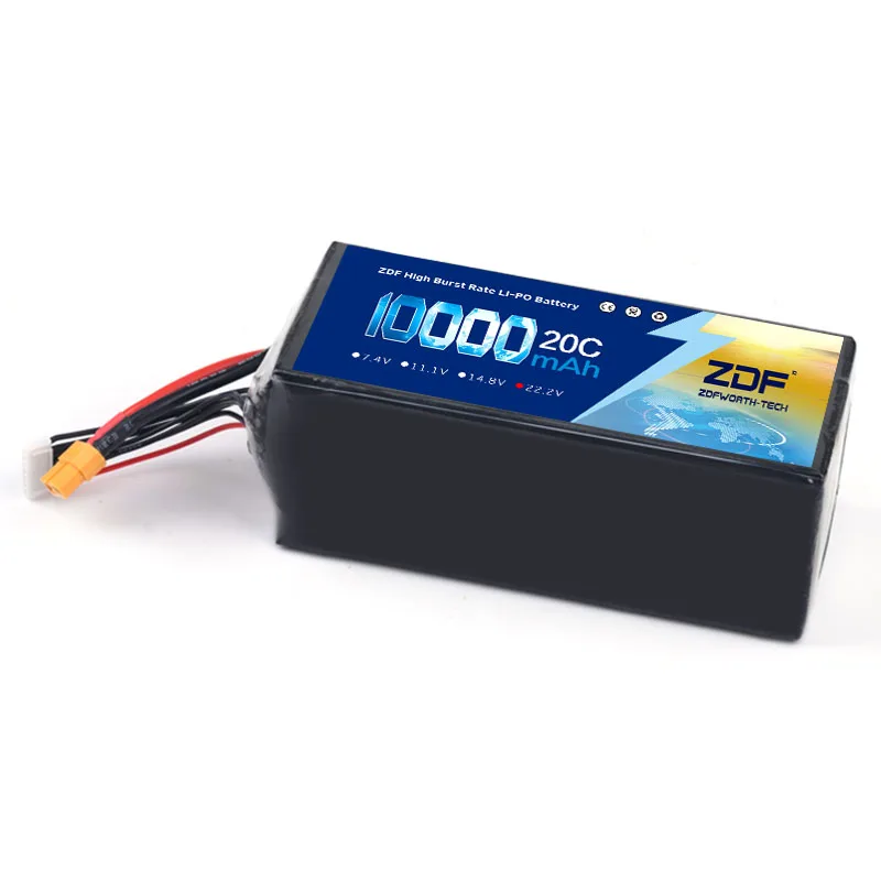 

ZDF 6S Lipo Battery 10000mAh 22.2V 20C for RC Drone