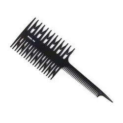 Barber Tool Artifact Double-Sided Coloring Highlighting Comb Wide Tooth Zone Dyeing Comb Fish Bone Hair Brush Salon Accessaries