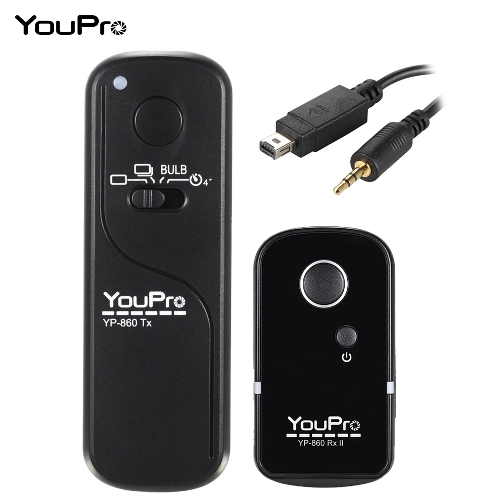 YouPro YP-860 DC2 2,4G беспроводной пульт дистанционного управления спуска затвора передатчик приемник 16 каналов для Nikon D750 D7100 DSLR камеры