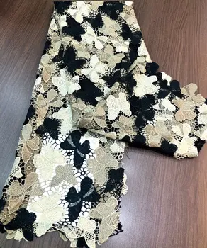 

New arrival Exclusive butterfly guipure lace Fine French cotton textured skin friendly African Cord Lace Cupion fabric 5 Yards