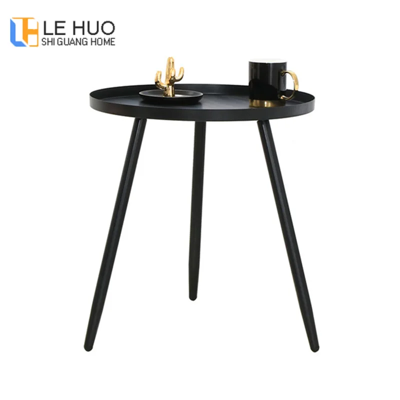 

Candy Color Small Tea Table Cute Safe Easy Assemble Simple Metal Coffee Table Sofa End Table for Living Room Bedroom Furniture