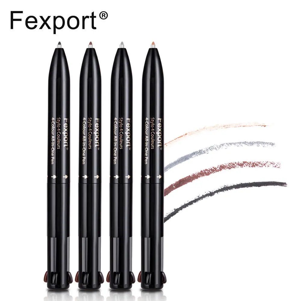 Fexport 4in1карандаш для бровей, натуральный водостойкий жидкий карандаш для бровей, профессиональный макияж, косметика для бровей и глаз