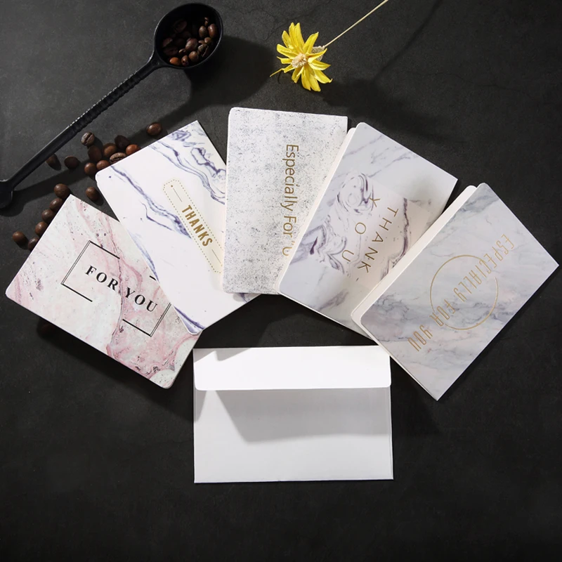  1pcs Birthday Marble Grain Invitations Postcards Festival Greeting Card For Wedding Party - 4.00045E+12