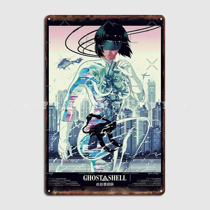 

Ghost In The Shell Ii металлический плакат с табличкой в стиле ретро, декор стен, барная пещера, жестяные плакаты с вывесками