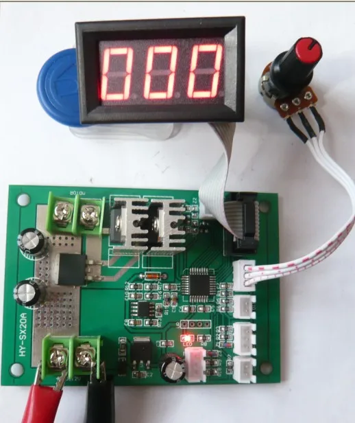 HY-SX20A DC щетка моторный регулятор с дисплеем ШИМ регулятор 12-24 в Защита от короткого замыкания