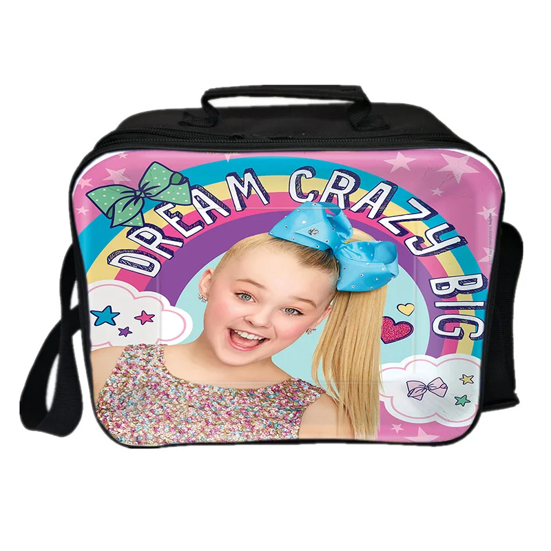 Jojo Siwa сумка-холодильник для детей, для мальчиков и девочек, сумка-холодильник, утеплитель, Модная студенческая Рабочая, новая практичная красивая сумка для ланча
