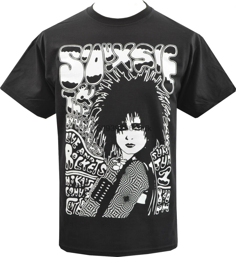 Мужская Готическая футболка SIOUXSIE SIOUX THE BANSHEES POST PUNK GOTH GIG FLYER (S-5XL 1) |