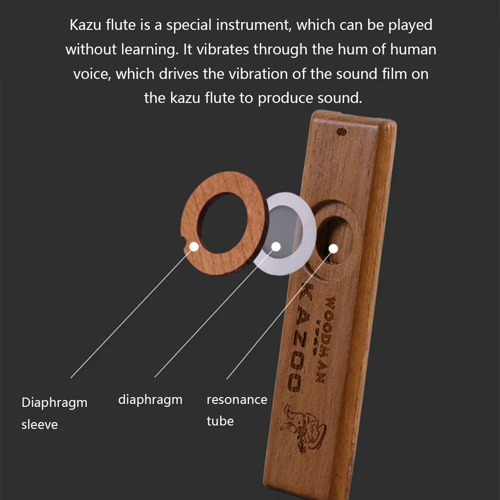 Деревянная гармоника Kazoo трубы для взрослых и детей Обучающие в народном стиле