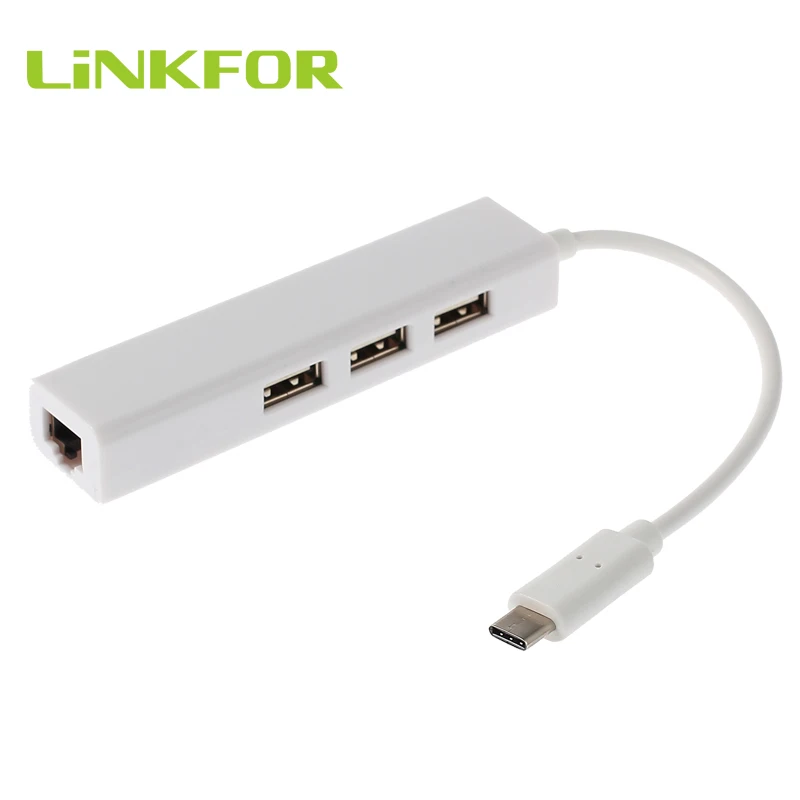 LiNKFOR USB 3 1 type C к RJ45 Lan Ethernet Белый usb концентратор 10Gbp многопортовый адаптер для MacBook