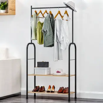 

Hallstand Floor-Standing Storage Rack Bedroom Hanger Simple Cloth Rack Household Economical Hanger