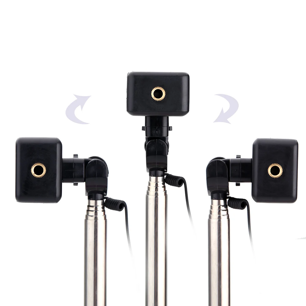 Remote Shooting Control Shutter Telescoping Extending Pole Selfie Stick Monopod Holder for iPhone Samsung Xiaomi Huawei