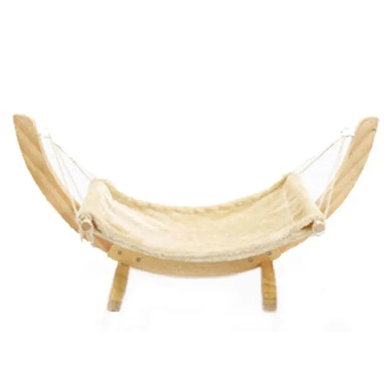 Beige Деревянные гамаки для кошек, собак, кошек, свинг-кровать, легко собрать деревянные строительные принадлежности для домашних животных - Цвет: Beige