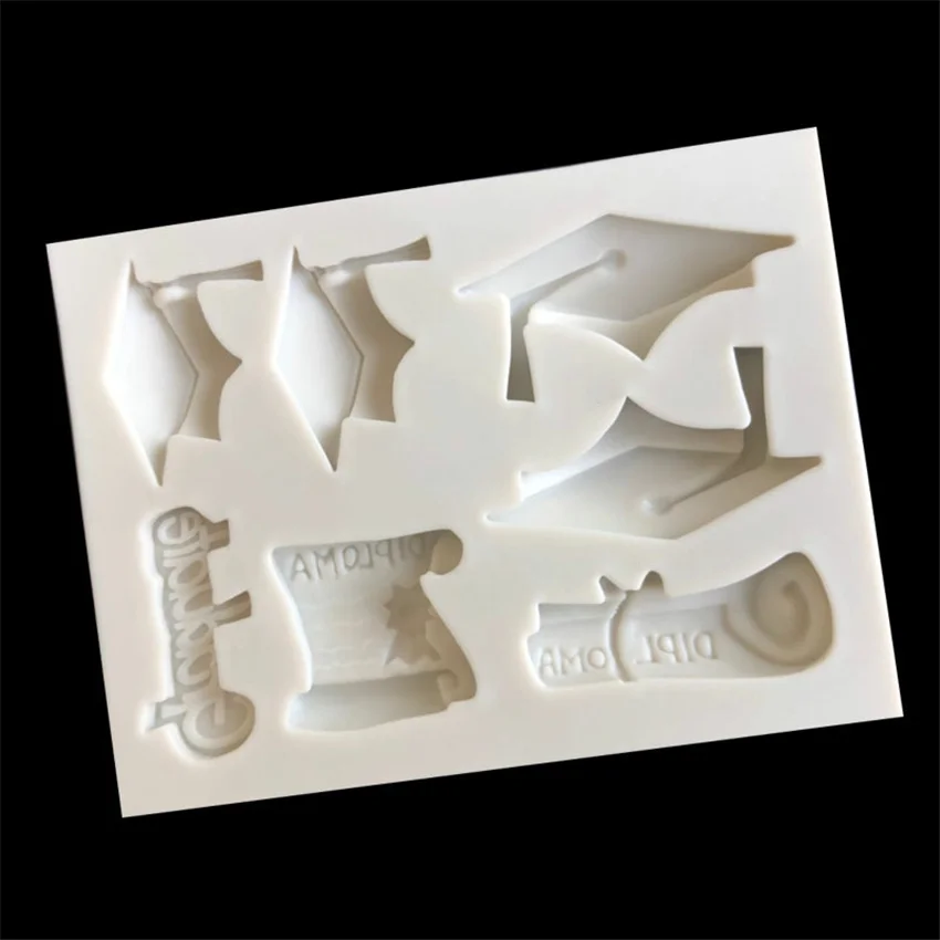 8.5*6.5*1CM DIY Sugar Craft Cake Vintage Doctor Hat Silicone Mold Fondant Decorating Tools Gum Paste | Дом и сад