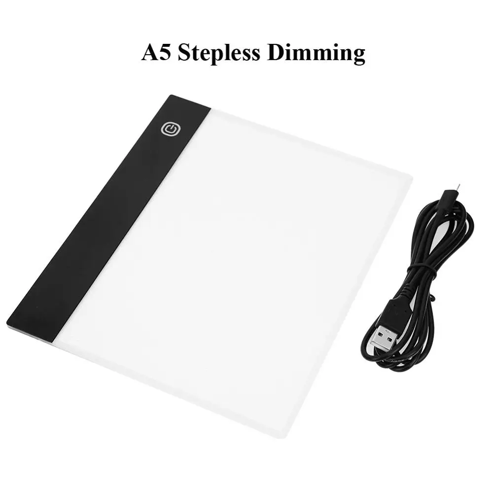 A3/A4/A5 графический планшет, цифровой планшет для рисования, светильник, панель, светильник, панель для отслеживания, светодиодный дисплей, панель - Цвет: A5 Stepless Dimming