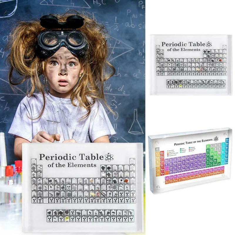 

Hot Colorful Acrylic Periodic Table Of Elements Decorative Table Display Ornaments Chemistry Educational Supplies