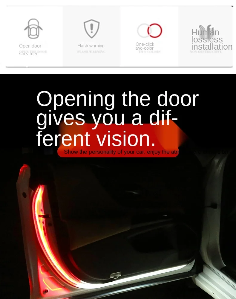 1PCS Car Interior Door Light LED Safety Warning Strobe Signal