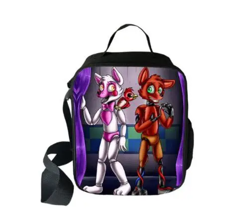 Аниме Five Nights at Freddy's сумка для обеда многоразовая Изолированная Термосумка Женская Мужская Студенческая сумка для еды многофункциональные сумки - Цвет: picture color