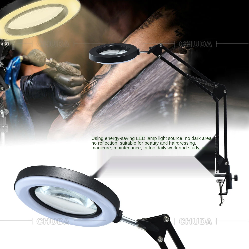 10X Beauty Magnifying Lamp with Light Stand Illuminated Magnifier Light 3  Color Modes for Crafts Repair Works - AliExpress