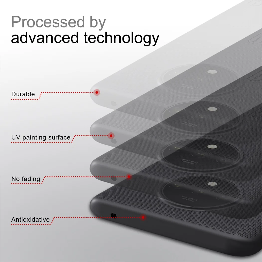 Чехол для OnePlus 7T Pro, чехол Nillkin, Супер Матовый щит, Жесткий ПК, Черная задняя крышка, защитный чехол для телефона OnePlus7T