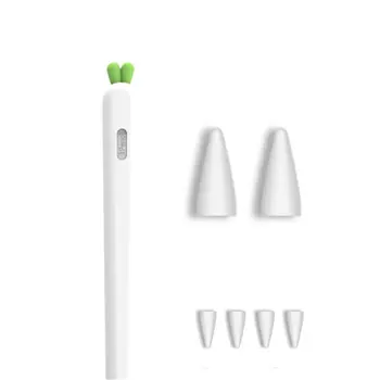 

Cute Carrot Soft Silicone Pencil Cases For iPad Tablet Touch Pen Stylus Protective Sleeve Cover Anti-lost For Apple Pencil