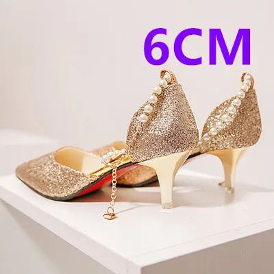 Cresfimix/пикантные женские вечерние туфли на высоком каблуке серебристого цвета; Милые Удобные женские свадебные туфли на высоком каблуке 8 см; сезон весна-лето; a2432 - Цвет: e