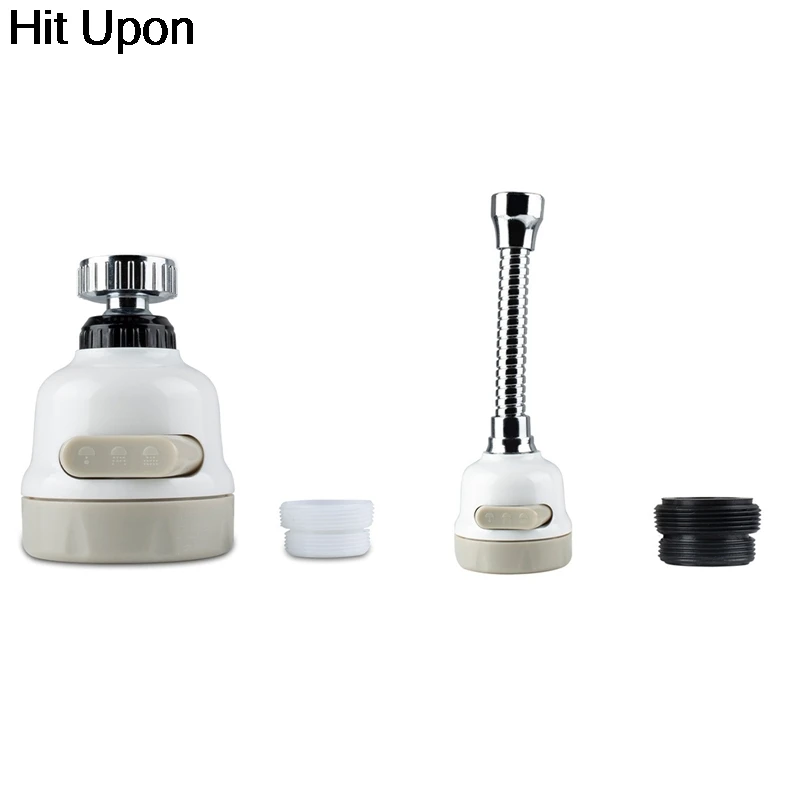 3 Grifo de modos aireador Flexible grifo ducha cabeza difusor giratorio boquilla ajustable de burbujeador de la llave Accesorios