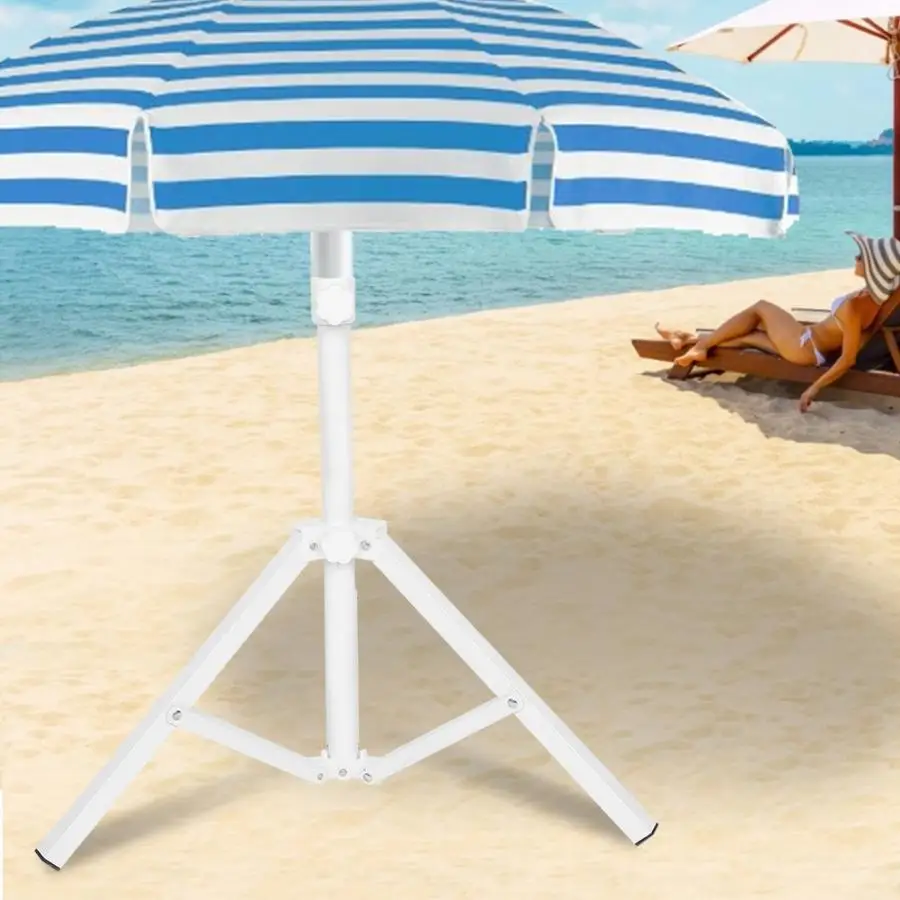 Üçgen demir katlanır güneş şemsiyesi plaj bahçe kamp balıkçılık için destek  tabanı standı şemsiye tutucu - AliExpress