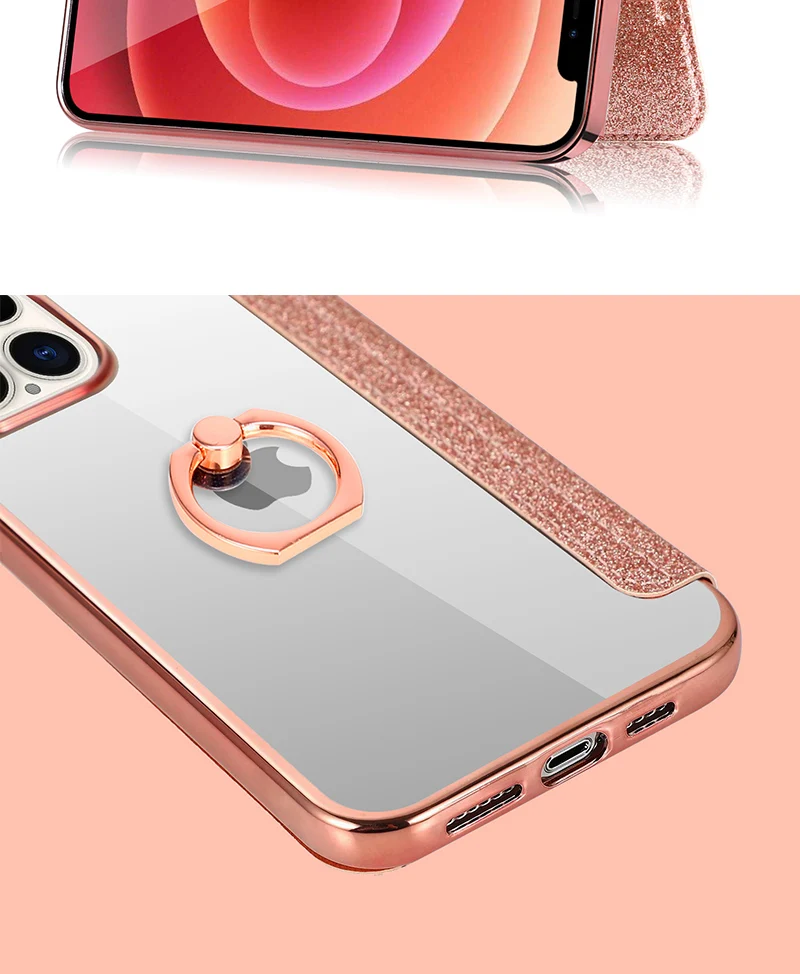 Sang Trọng Ôm Sách Da + TPU Ví Lật Ốp Lưng Điện Thoại iPhone 6 6S 7 8 Plus X XS XR 12 Mini 11 Pro Max 5 5S SE 2020 Cover kate spade phone case