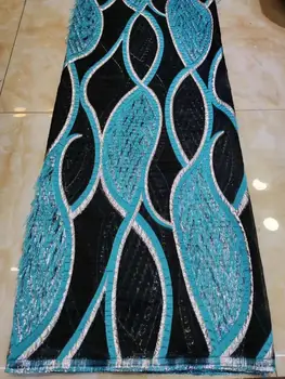 

African Lace Fabric 2020 High Quality Lace Sequins French Net Lace Tulle Mesh Fabrics 3D Lace Wedding Dress