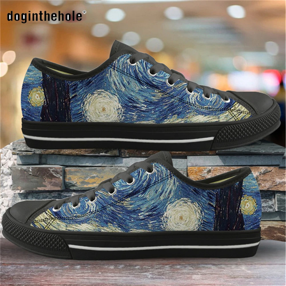 Sneakers Women Van Gogh | Canvas Shoes Print Low | Canvas