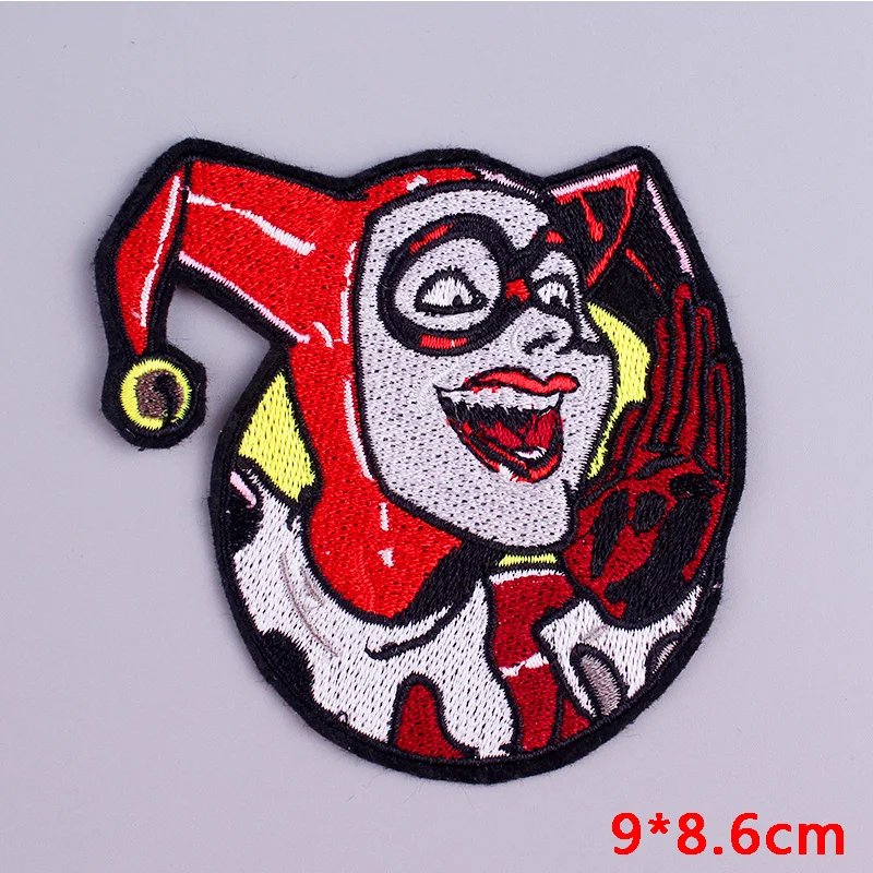 Pulaqi Joker нашивка в полоску с железной вышивкой нашивки для одежды клоунские нашивки наклейки значки аппликации панк одежда аксессуары - Цвет: 5P-PE4829CT