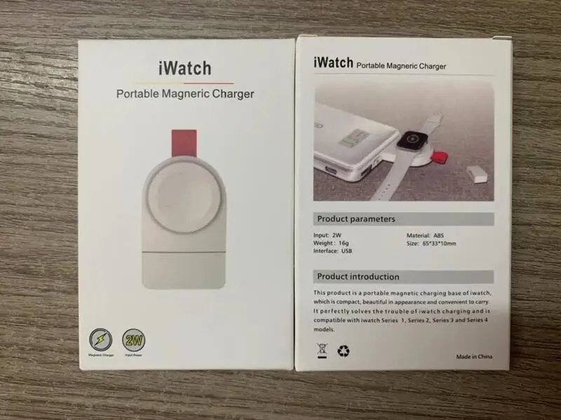 

High Qality USB watch portable magnetic charger with Retail Box 50pcs/lot