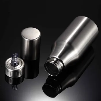 

New leak-proof oiler spice jar soy sauce bottle kitchen supplies creative cruet vinegar bottle oil bottle 500ml 304 stainless st