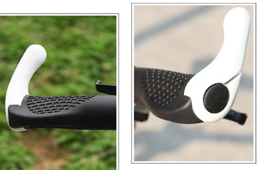 1 Pair MTB Ergonomic Mountain Bike Bicycle Grips Bar End Handlebar Grips Soft Rubber Push on Anti-Skid Parts Cycling Grips 