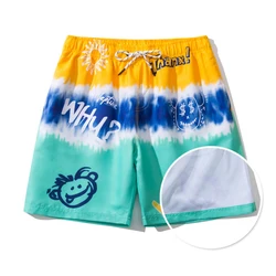 Pantalon de plage d'été pour hommes, Boxer décontracté, short imprimé dessin animé, maille doublée, maillot de bain hawaïen, séchage rapide 