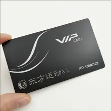 Лазерная резка выгравированный логотип матовая черная металлическая членская карта