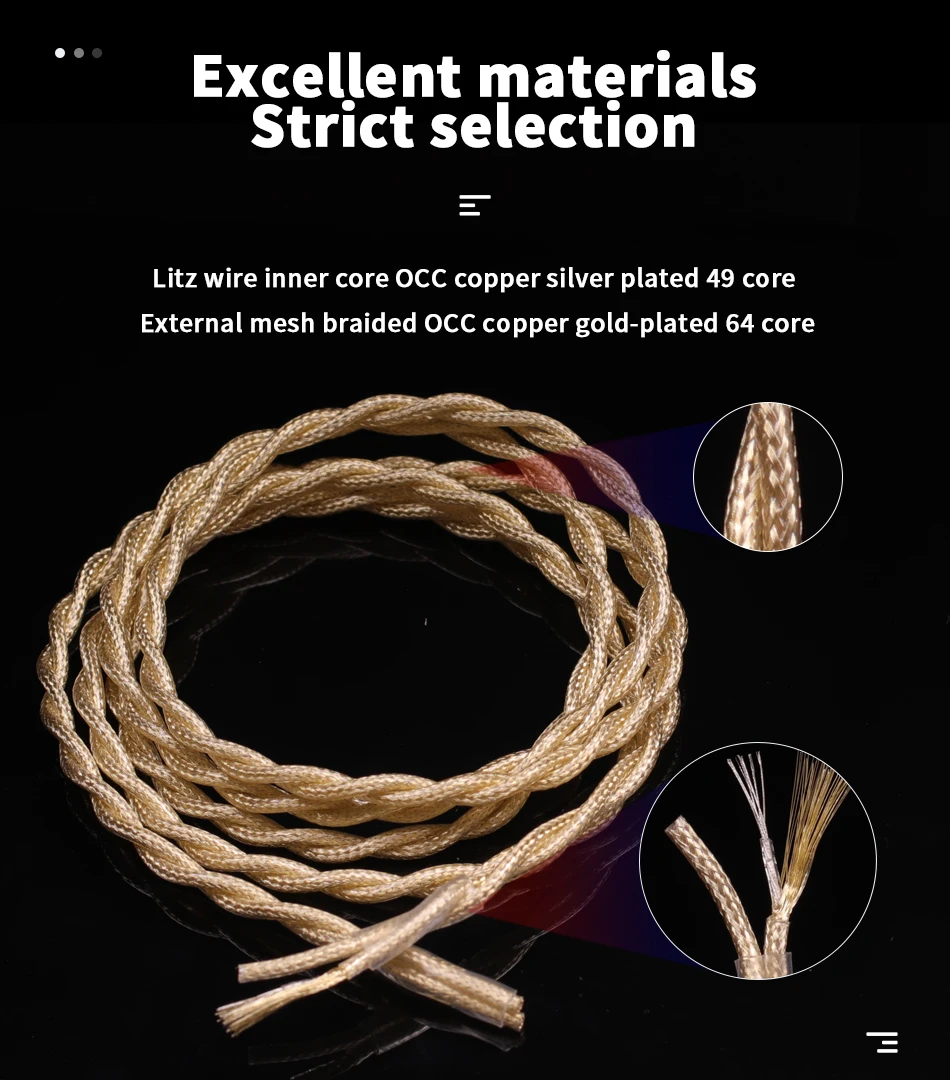 SYRNARN 7N OCC Litz Wire 18awg mix Cable 226 core headphone ZX505/300 Conversion cable Earphone Upgrade HiFi 4.4mm Balanced line SYRNARN 7N OCC Litz Wire 18awg mix Cable 226 core headphone ZX505/300 Conversion cable Earphone Upgrade HiFi 4.4mm Balanced line