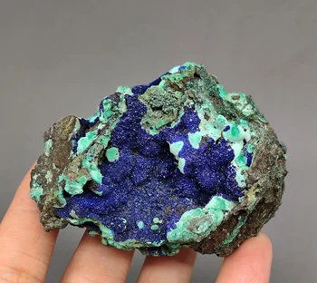 

171g Natural beautiful Shiny azurite and malachite symbiotic mineral specimen crystal Stones and crystals Healing crystal
