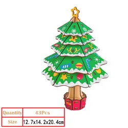 Рождественская деревянная лося/Рождественская головоломка в форме дерева, деревянная игрушка для детей, мультфильм головоломка
