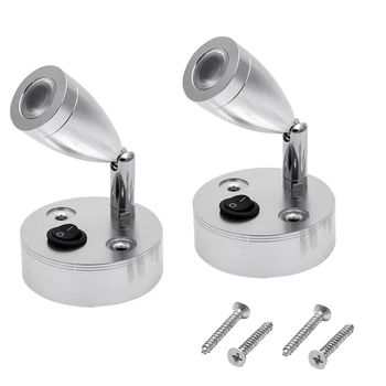 

2Pcs 12V Rv Reading Light 3000K Home Warm Wall Light Led Yacht Spotlight for Rv,Yacht,Home Wall