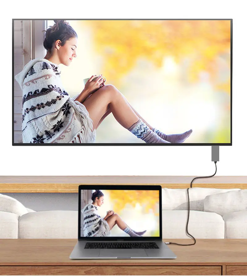 2 м Тип C к HDMI кабель адаптер видео конвертер Ultra HD 4K 1080P HDTV шнур для Huawei P30 Xiaomi Samsung S8