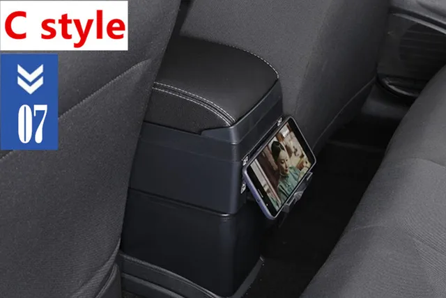 Bracciolo Auto Per Peugeot 207 - Console Centrale Imbottita Con Portaoggetti Interno - Foto 2